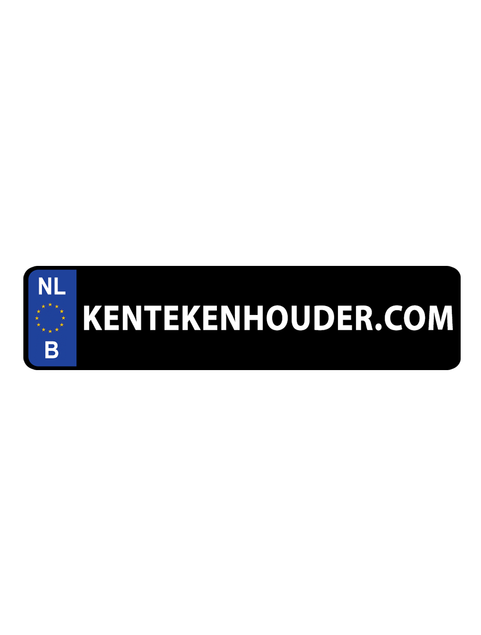 Logo Showroomplaat-zwart kentekenhoudercom